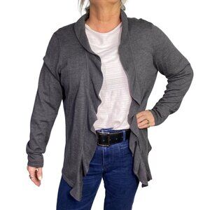 Talbots Womens 100% Pure Italian Merino Wool Cardigan Sweater soft ruffle size L